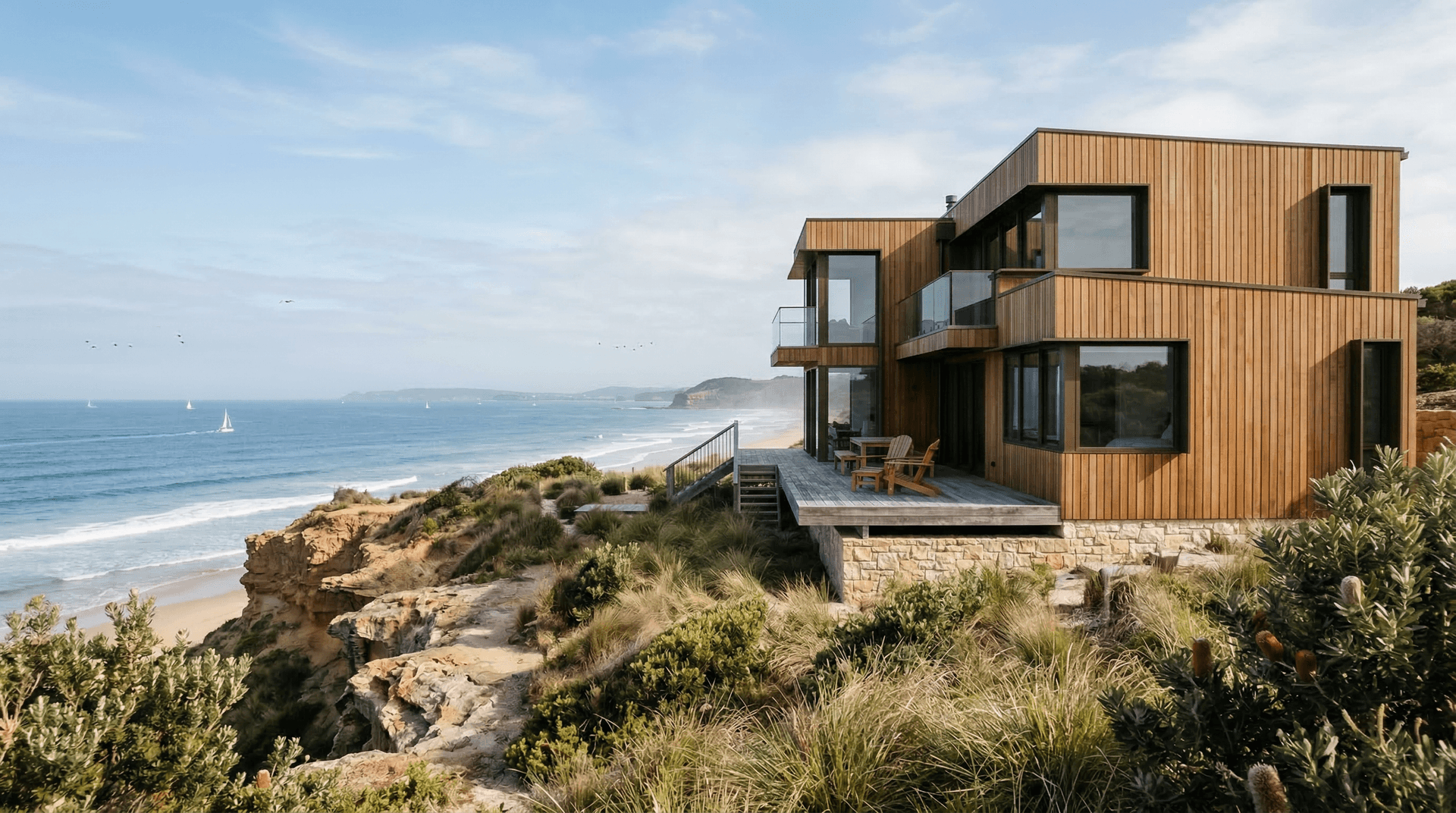 Beach House Render Ideas for Timber Facades & Coastal Vignettes