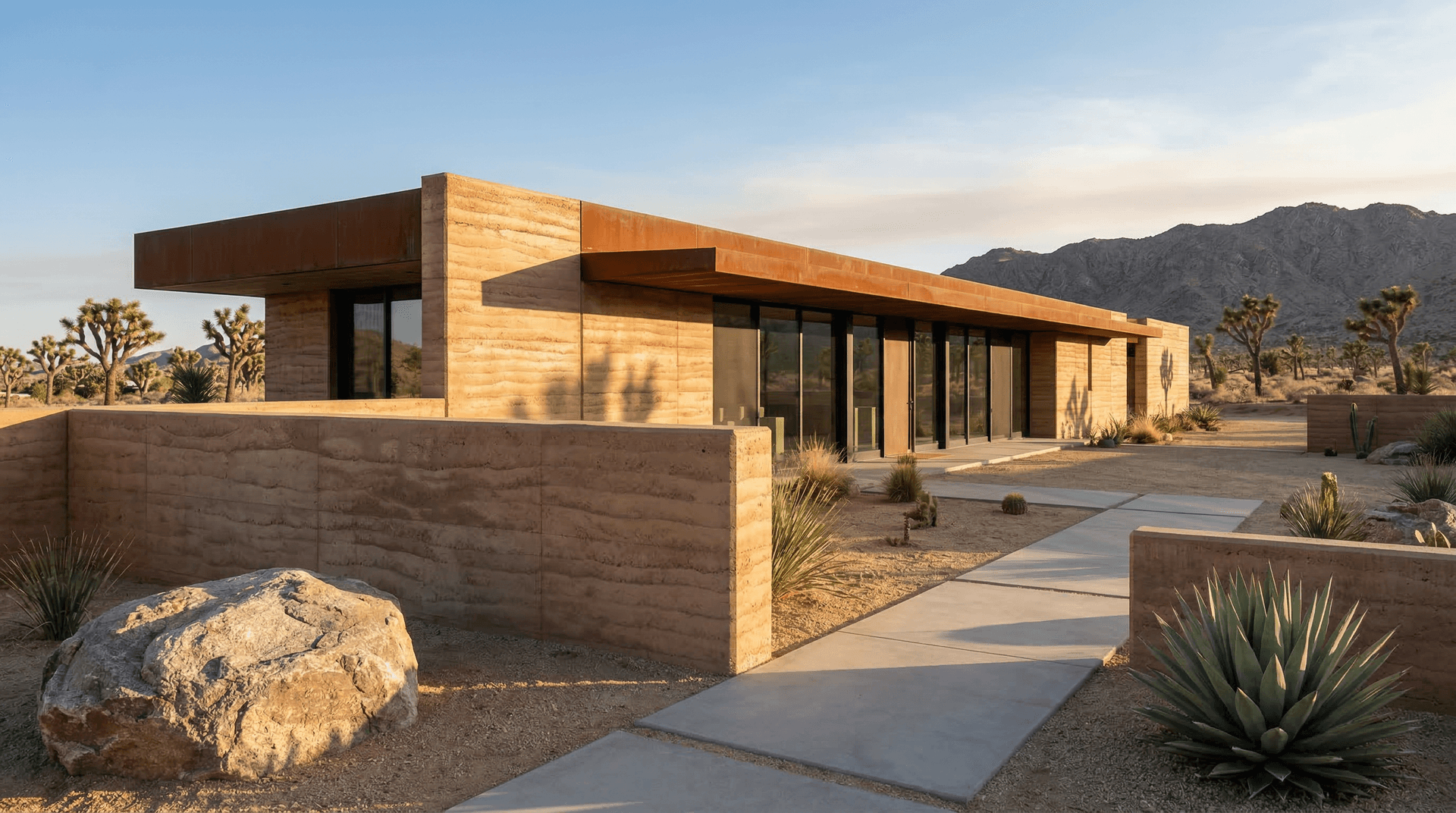 Desert Modern House Render Ideas