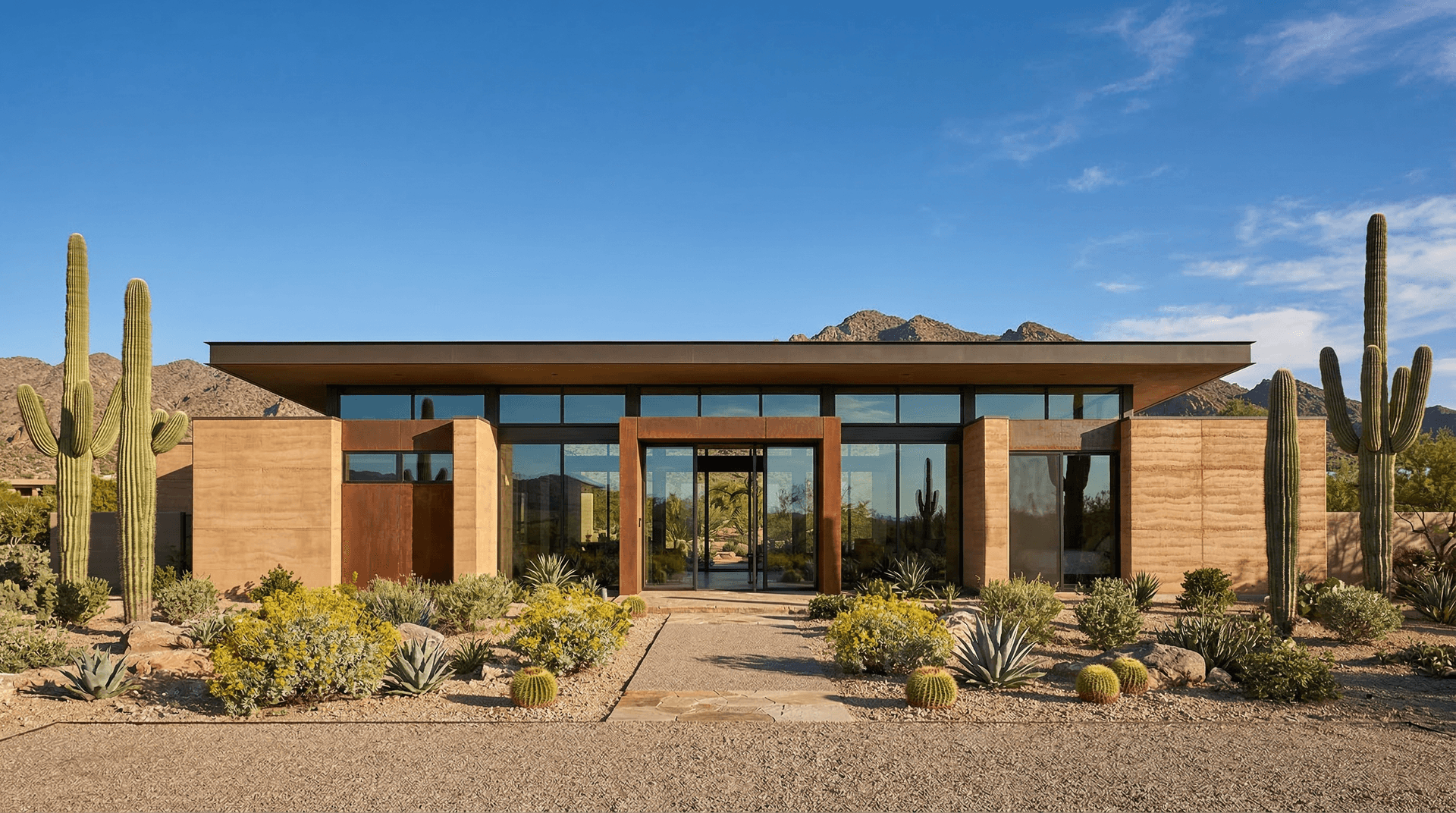 Ideas de render para casa desert modern