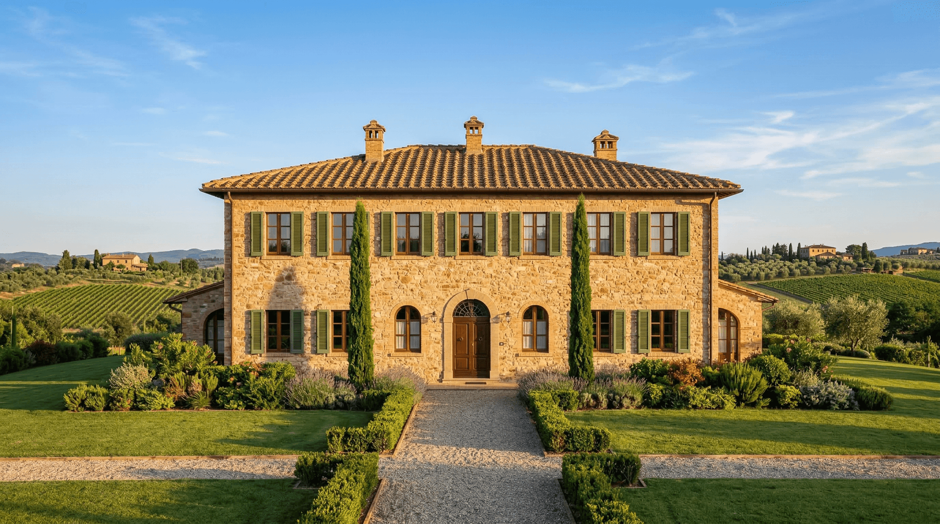 Ideas de render para villa toscana